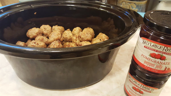 If you've ever made the classic crock pot meatballs with the grape jelly, these are the evil genius to them
